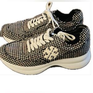 Tory Burch NEW Peppita Black and White Sneakers